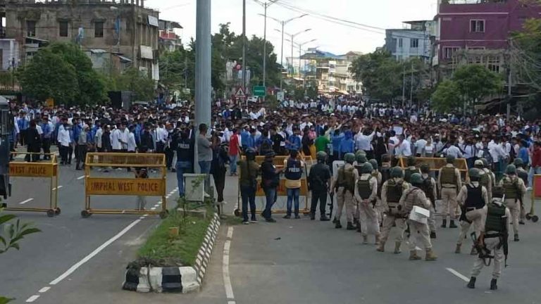 Manipur students continue agitation demanding speedy investigation on murder of 2 students, several injured