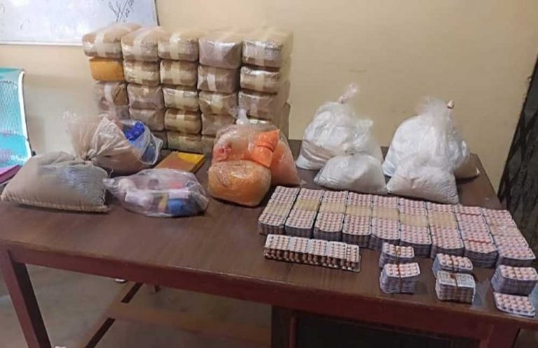 Couple arrested with large quantity drugs, contraband items