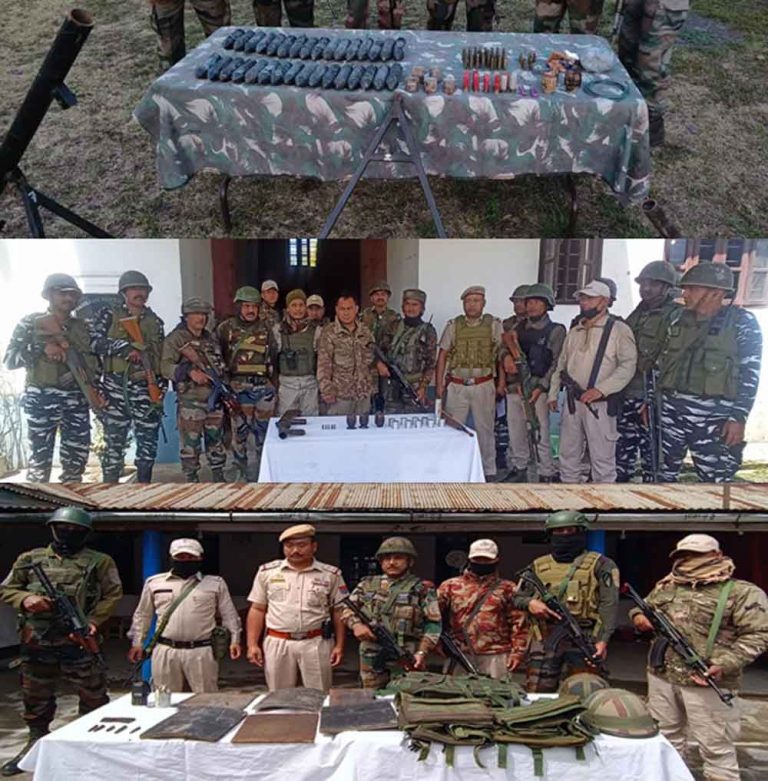Security forces continue to recover arms in Manipur
