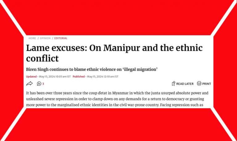 ‘Lame excuses: On Manipur and the ethnic conflict’
