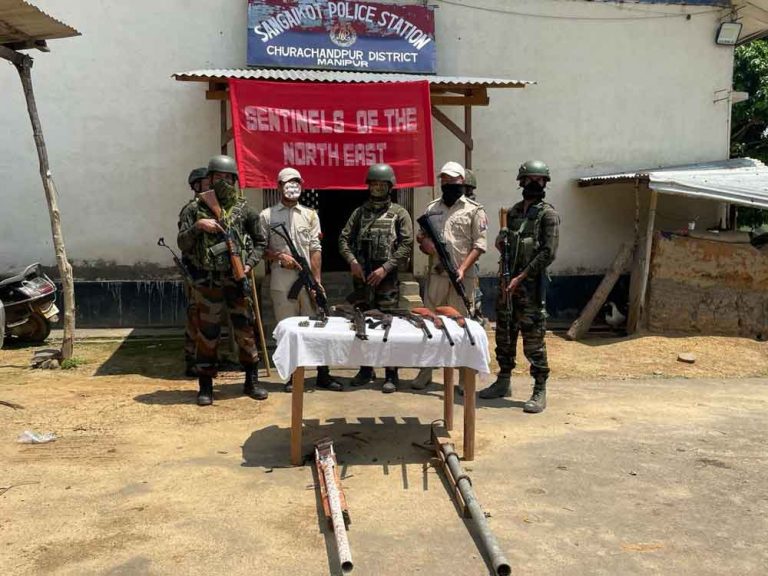 Huge cache of arms, war like stores recovered in Churachandpur