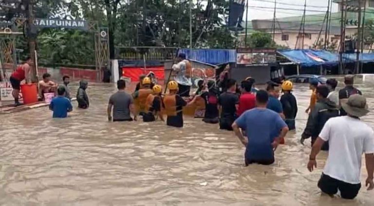 Breach of Imphal River affects residents, public groups, forces in rescue