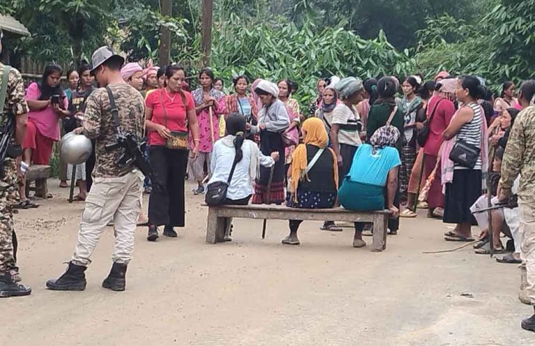 Kuki blockade: Goods-laden truck stranded in Jiribam