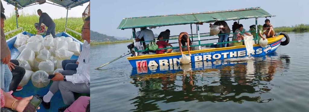 5 lakh Fish fingerlings released  on Loktak Day