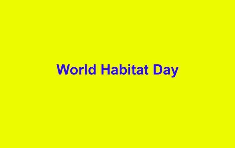 World Habitat Day, a celebration for Home