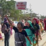 Women demonstrators in Imphal draw attention of Parliament to Manipur crisis