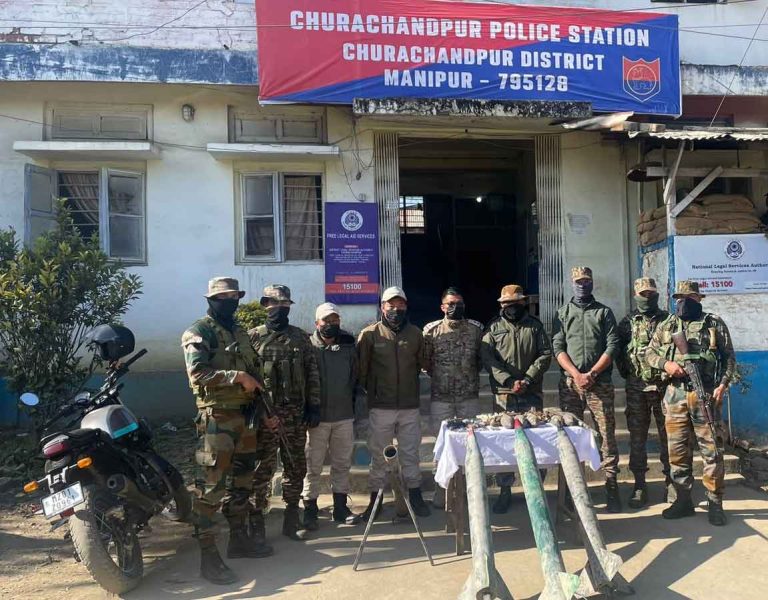 Arms, explosives including 3 rockets recovered in Churachandpur