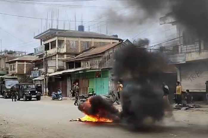 Churachandpur in tension after assault of Hmar leader