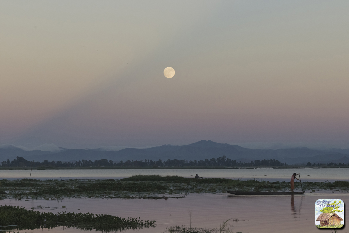 Sunset in Loktak lake, Manipur