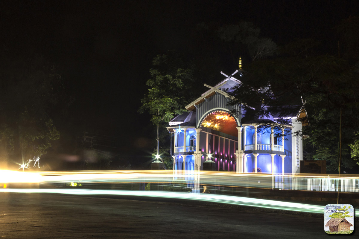 A night view of Kangla Fort, Manipur