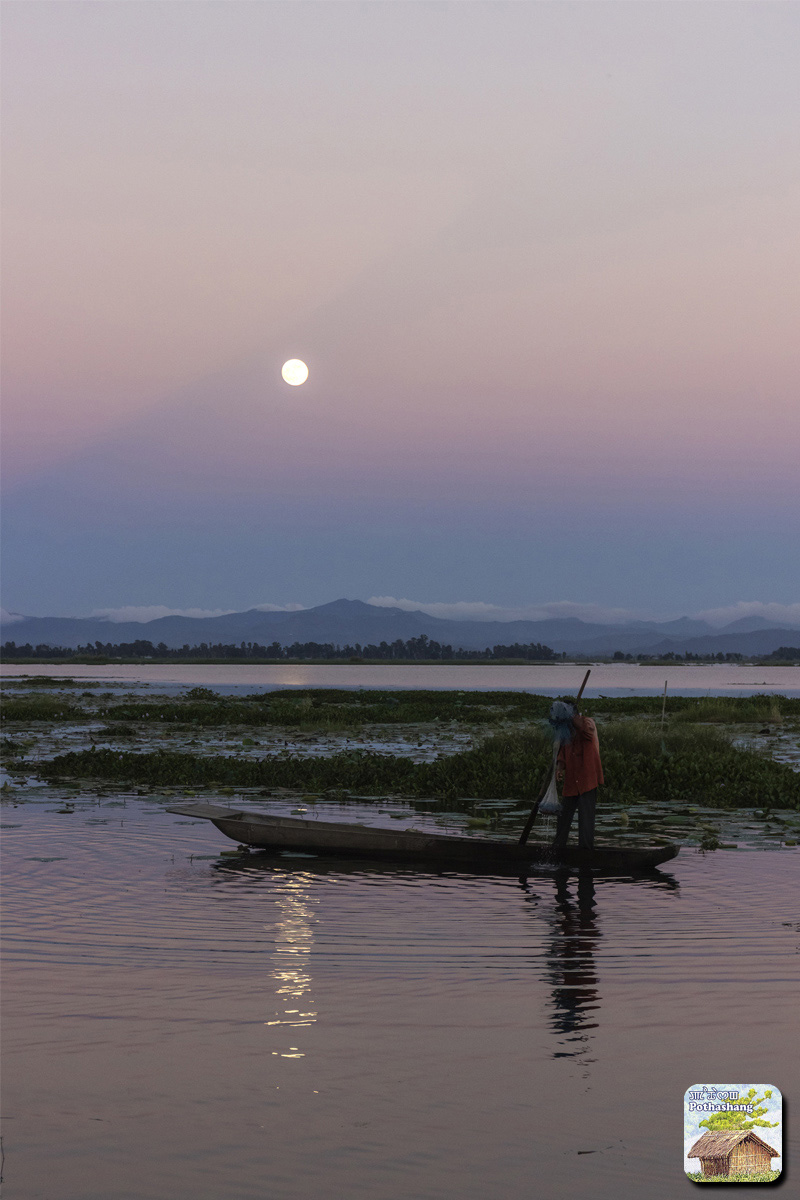 Sunset in Loktak lake, Manipur